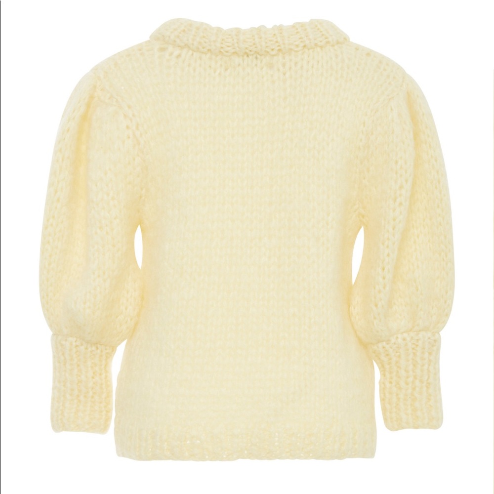 Ganni Mohair and wool blend short sleeves sweater